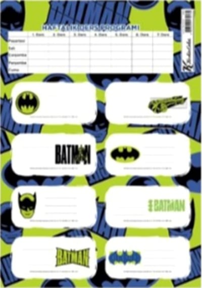 Keskin Color Batman Etiket 3 Sayfa 24 Adet - 2 Adet Çok Renkli