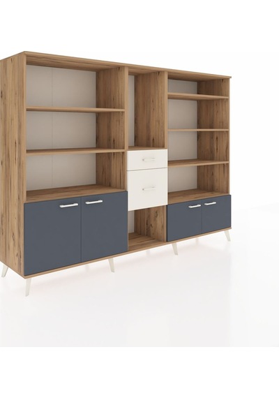 Hyperion Dolap 10 Raflı 2 Çekmeceli 4 Kapaklı 220x44x163 Çam-antr Çam-antrasit/aytaşı Hyperion Dolap 10 Raflı 2 Çekmeceli 4 Kapaklı 220x44x163 Çam-antr Çam-antrasit/aytaşı