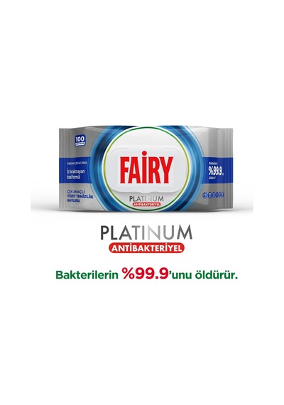 Platinum Yüzey Temizlik Havlusu 100 Yaprak Beyaz Sirke & Karbonat 48 Saat Temizlik Etkili İz Bırakmayan Formül Açık Beyaz