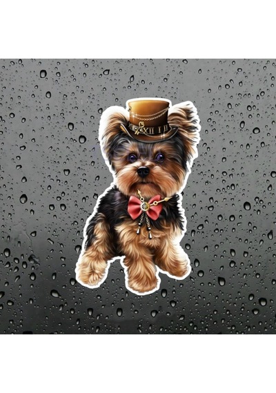 Sevimli Yorkshire Terrier Köpek Araba Sticker Çıkartma 1