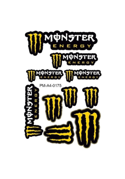 Monster Sponsor Tasarım A4 Çoklu Sticker Seti 28 Diğer