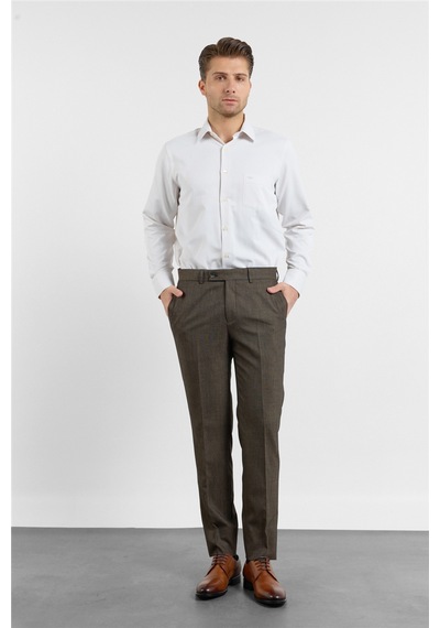 İmza Açık Kahverengi Yan Cep Comfort Fit Esnek Pantolon 1003255176