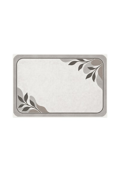 Kartela Halı Diyatomit Görünümlü Banyo Paspası Açık Gri Kaymaz Taban Makinede Yıkanabilir 60x90 Cm