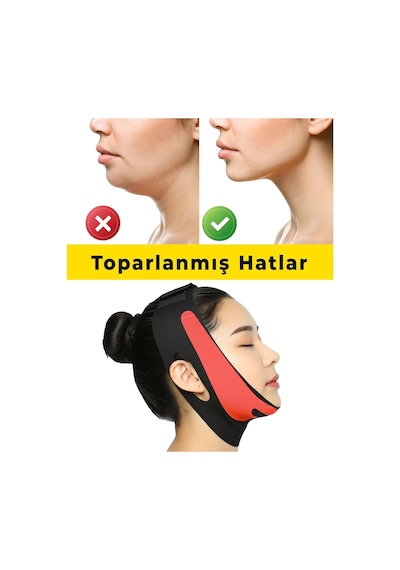 Yüz Korsesi Çene Boyun Bandı, Horlama Önleyici Ve Gıdı Toparlayıcı Maske, Unisex -
