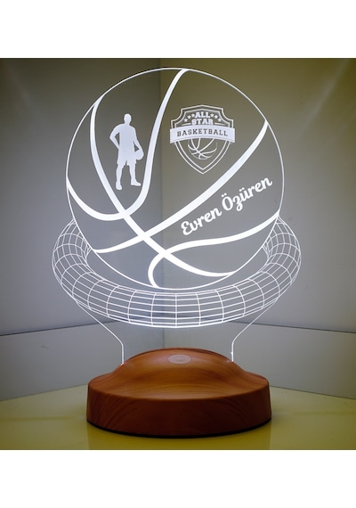 Kişiye Özel 3 Boyutlu Basketbol Led Lamba