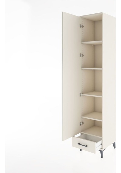 Hyperion Dolap 5 Raflı Tek Çekmeceli Tek Kapaklı 44x44x221 Aytaşı-aytaşı Aytası
