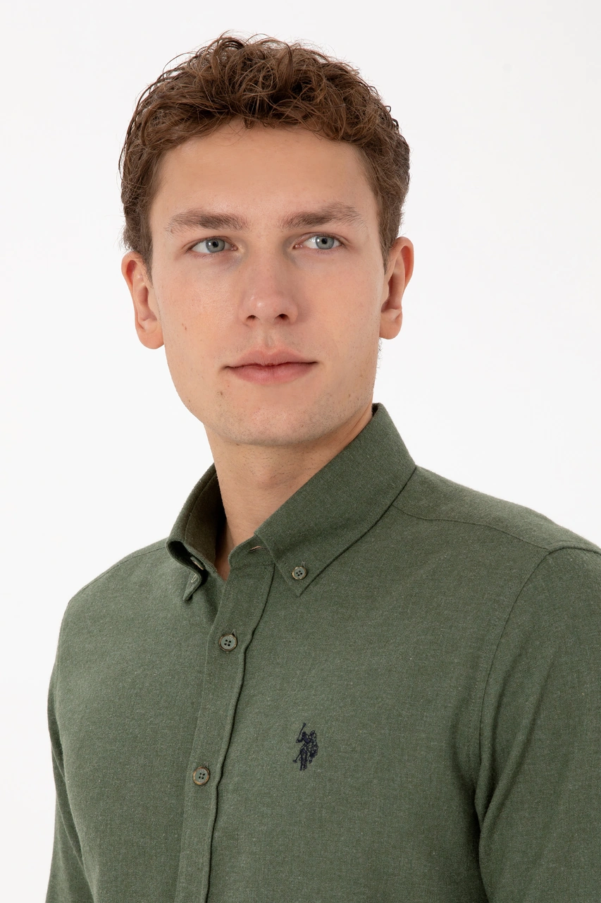 U.s. Polo Assn. Erkek Haki Gömlek Basic 50316721-vr027 Haki U.s. Polo Assn. Erkek Haki Gömlek Basic 50316721-vr027 Haki