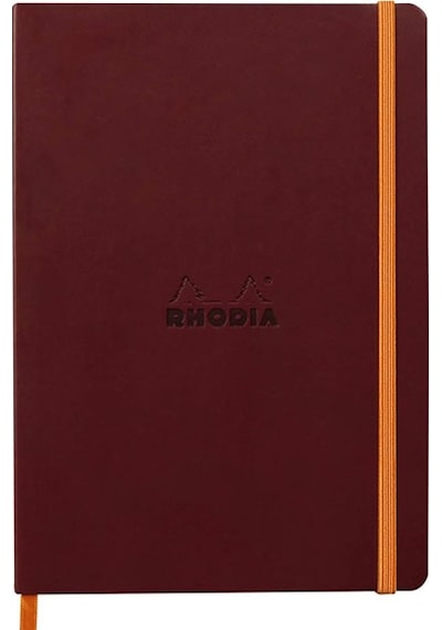 Rhodia Yumuşak Kapak A5 Çizgili Defter Burgundy 117370c