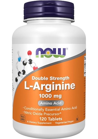 Now Foods Double Strength L-arginine 1,000 Mg Nitric Oxide Amino Acid 120 Tablet Aromasız
