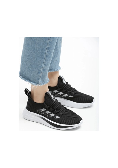 2201-awıdox Anatomik Tabanlı Unisex Bağcıksız Sneakers Ayakkabı Siyah  -  Beyaz