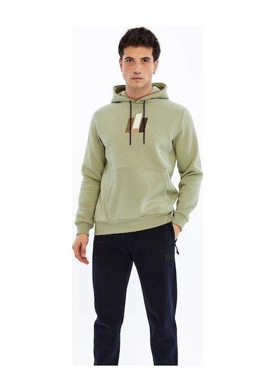 AR-MA Arma Erkek Kapüşonlu Sweatshirt Kanguru Cepli, 3 İplik Şardonlu, Regular Fit, %70 Pamuk %30 Polyester K30254628502 Yeşil
