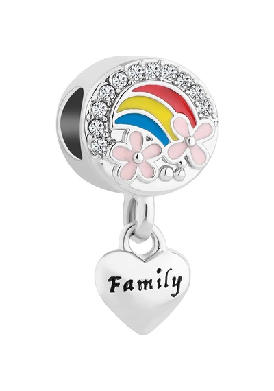 Fubena Aile Gökkuşağı Charm Gümüş