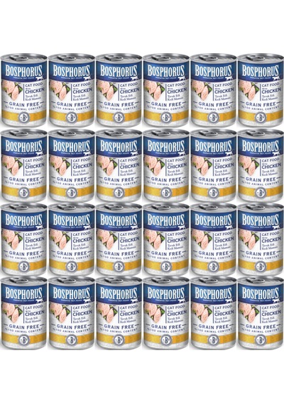 Bosphorus Tavuk Etli Kedi Konserve Maması 48 Adet X 415 Gr Parça Etli