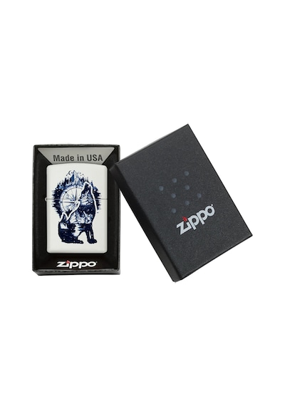 Zippo Wolf Mountain Compass Dizayn Çakmak Beyaz