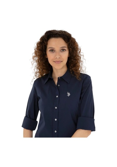 U.S. Polo Assn. Kadın Uzun Kollu Basic Gömlek 1840369 Lacıvert