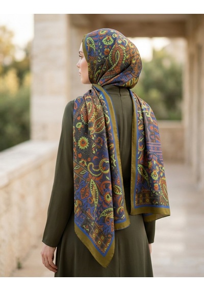 Moda Nuda Iconic Hasna Şal Yeşil Zarif Ve Modern