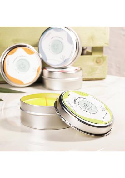 Mitr Citronella Aromalı Metal Mum Çok Renkli