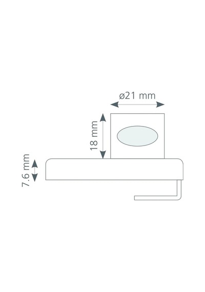 Canex Cam Kilidi Tekli Oval Tip Gri