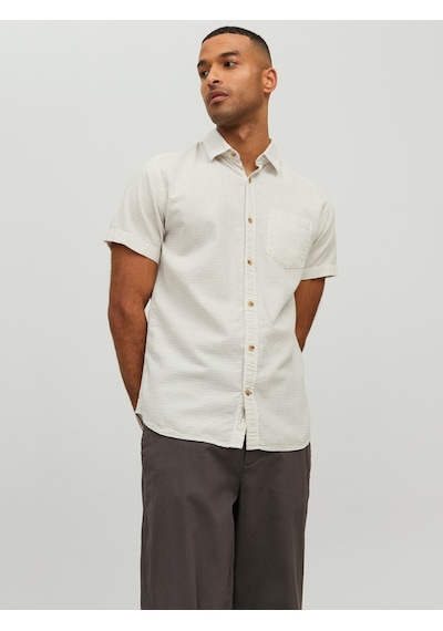 Jack & Jones Jack&jones Kısa Kollu Beyaz Erkek Gömlek 12235362 001