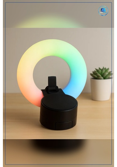 Bluetooth Mini Hoparlör 5w Usb Şarjlı Led Işıklı Telefon Tutuculu