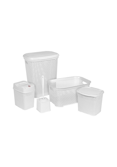 Sağlam Plastik Damla 5'li Çeyiz Seti Beyaz Diğer