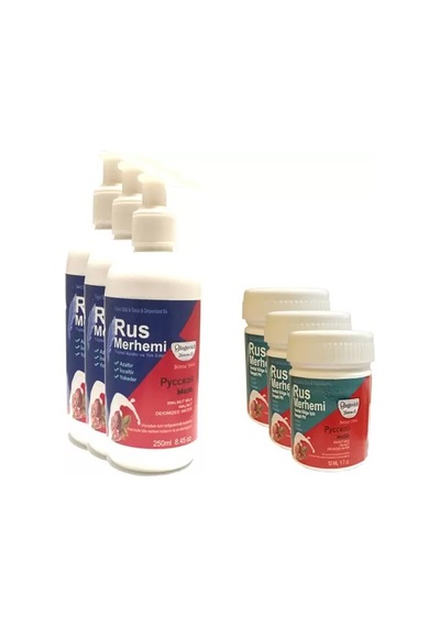 Sh Hintohu Tüy Dökücü Azaltıcı Rus Merhemi 250 Ml 3 Adet+genital Bölge Merhemi 50 Ml 3 Adet Najmaddin