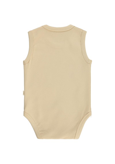 Civil Baby Düz Renkli 3-36 Ay Çıtçıtlı Badi - Bej