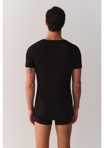 Suwen Warming Men V Yaka T-shirt Sw0004607n012 Siyah