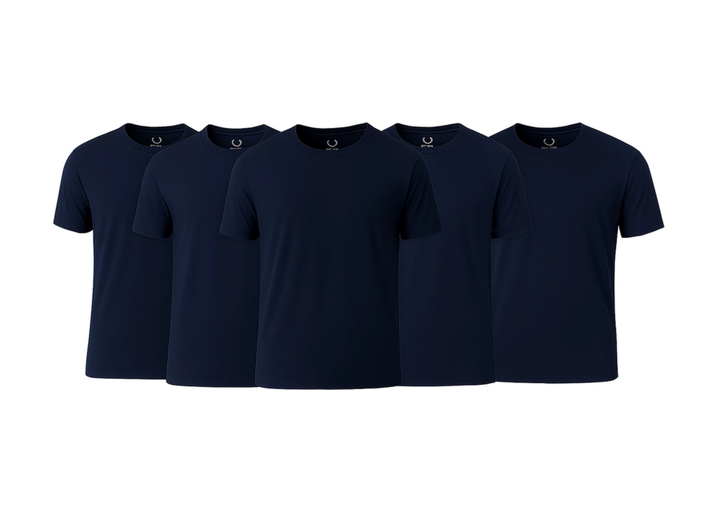 Piano Luce Erkek 5 Li Paket T-shirt Kısa Kollu Bisiklet Yaka Regular Fit Lacivert Lacivert