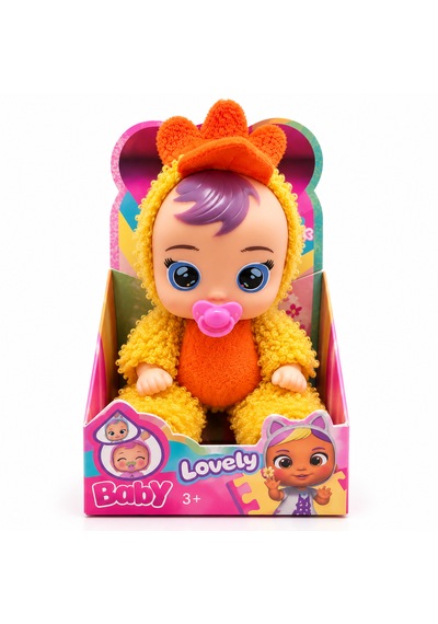 Lovely Peluş Kostümlü Mini Bebek Oyuncak 12 Cm Turuncu