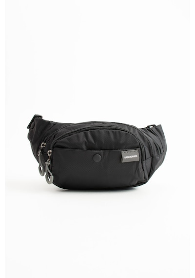 Özer-6036 Sanmorris Unisex Paraşüt Kumaş Koyu Gri Suya Dayanıklı 3 Bölmeli Siyah