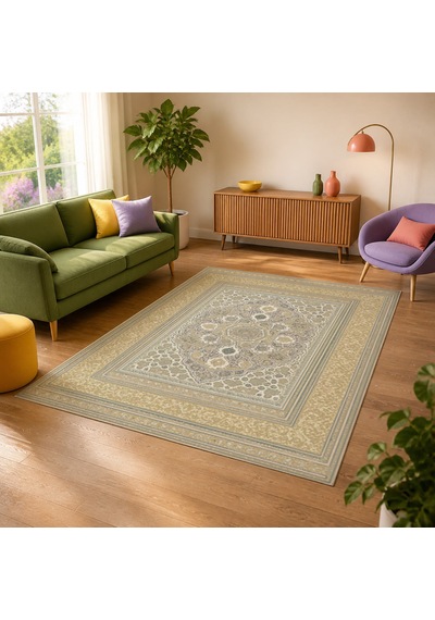 Kartela Halı Vina Halı Jüt Taban Dokuma Halı Bej - 180 X 270 Cm