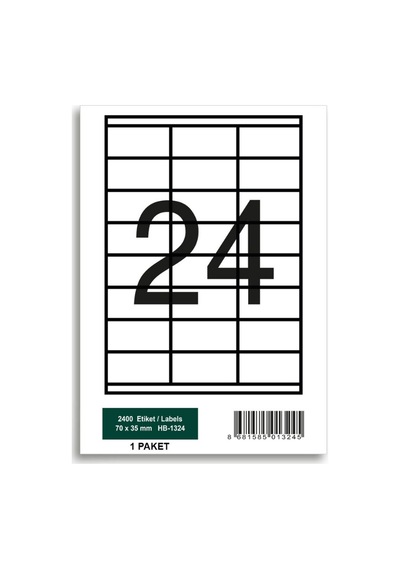 Herboy Hb-1324 70 X 35 Mm A4 Laser Etiket 100 Adet