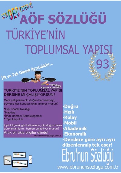 AÖF İİBF Ebrunun Sözlüğü Türkiye'Nin Toplumsal Yapısı - E Sözlük