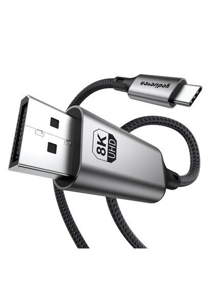 Yediseven Type C To Displayport 1.4 Görüntü Aktarma Kablosu Thunderbolt 3/4 Uyumlu 8k 60hz 4k 144hz 32.4gbps Hbr3 2 Metre