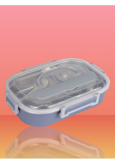 Relaxion Üç Bölmeli, Kapaklı, Paslanmaz Çelik, Yemek Saklama Ve Taşıma Kabı/kutusu 1000 Ml. 465 Lila