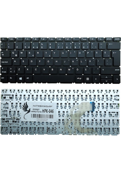 Hp L44547-001, L44547-ba1 Uyumlu Notebook Klavye Siyah