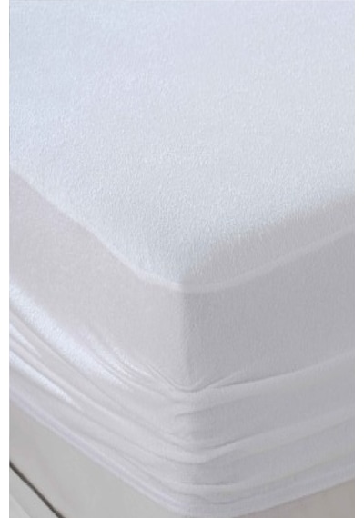 Bebesi Sıvı Geçirmez Fitted Çift Kişilik Alez 220x200+30 Cm Micro Kumaş Beyaz