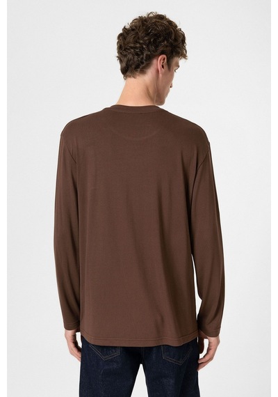 Antioch Relaxed Fit Basic Erkek T-shirt Kahverengi