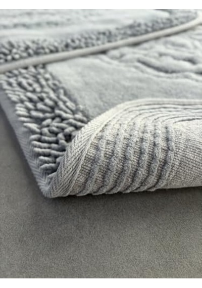 Şile Yumuşacık Süper Emici 2'li%100 Pamuk Ultra Lüks Banyo Paspası Seti Antrasit 60x100 Cm 2li