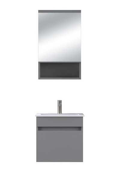 Biani Dalyan 50 Cm Banyo Dolabı Renk Mat Gri Çok Renkli