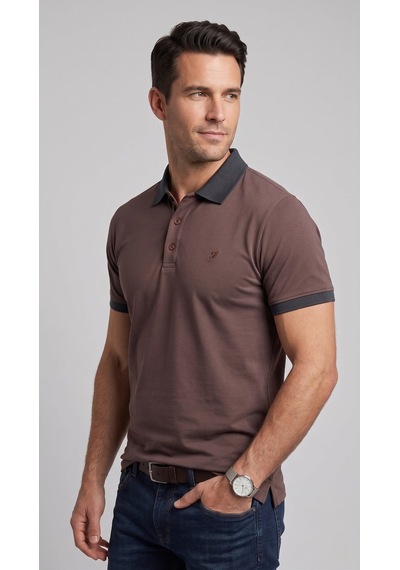 Efor Comfort Fit Rahat Kalıp %100 Pamuk Kıvrılmaz Yaka Lacivert Kahverengi Polo Yaka Tişört Ts 931 Laci-kahve Efor Comfort Fit Rahat Kalıp %100 Pamuk Kıvrılmaz Yaka Lacivert Kahverengi Polo Yaka Tişört Ts 931 Laci-kahve