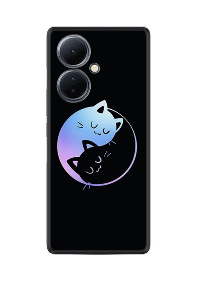 Vivo V29 Lite Kılıf Silikon Desen Özel Seri Love Cats 1604