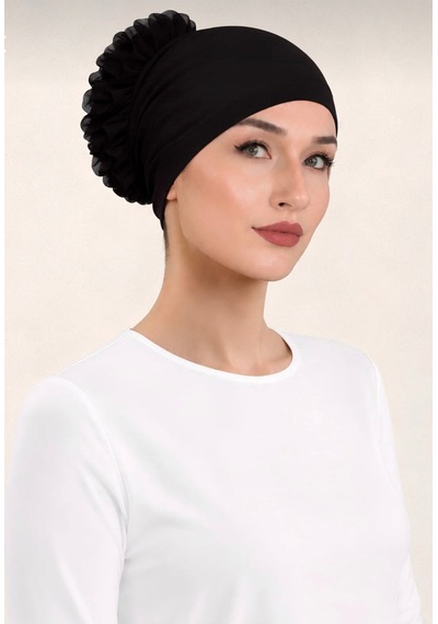 Ardün Hijab Siyah Pamuklu Önü Dikişli Fırfırlı Topuz Bonesi Nefes Alabilen Kumaş Siyah - 938071138 Siyah Ardün Hijab Siyah Pamuklu Önü Dikişli Fırfırlı Topuz Bonesi Nefes Alabilen Kumaş Siyah - 938071138 Siyah