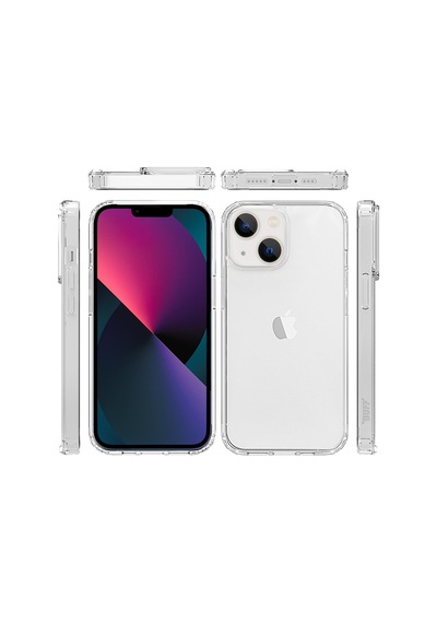 Logis Apple Uyumlu iPhone 13 6.1 Şeffaf Kılıf Silikon Koruma Şeffaf