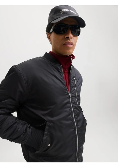 Jack & Jones Jack&jones Jcotrace Erkek Bomber Ceket 12301762 Siyah