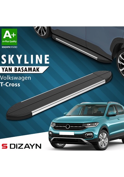 S-dizayn Vw T-cross Skyline Krom Yan Basamak 173 Cm 2019-2023 A+ Kalite