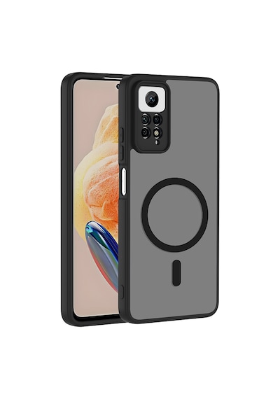 Xiaomi Redmi Note 11 Pro Kılıf Kamera Korumalı Mat Darbe Emici M-safe Şarj Özellikli Silikon Lacivert