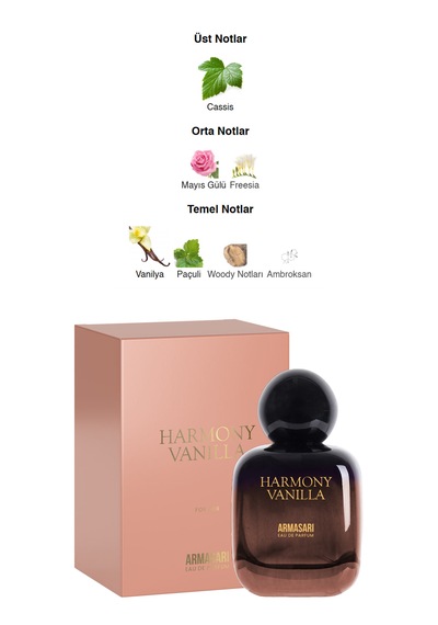 Armasari Harmony Vanilla Edp Kalıcı Kadın Parfüm 100ml Meyveli Cassis, Gül, Paçuli, Vanilya Vanilya