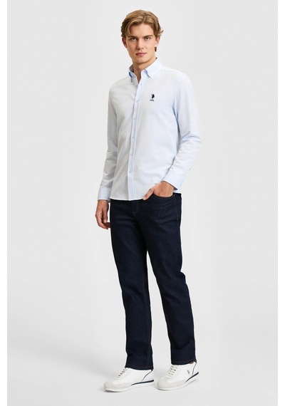 U.s. Polo Assn. Gox026y Açık Mavi Erkek Gömlek Pu-8946